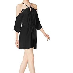 Bar III Cold Shoulder Mini Cocktail Dress White